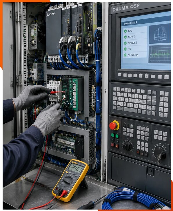 Ремонт систем ЧПУ Okuma OSP в Феодосии